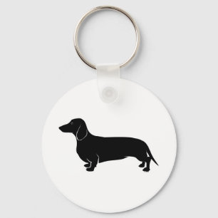 Svart på vitDachsund Nyckelring