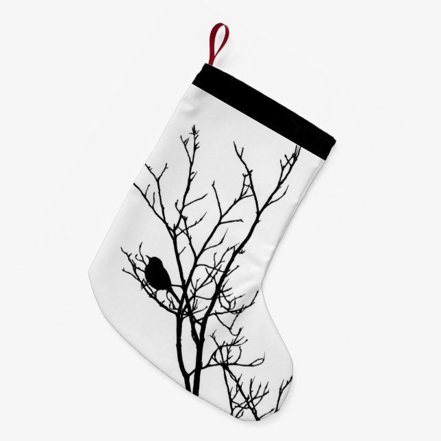 Svart på vitfågelSilhouette - Liten Julstrumpa (Framsidan (Hängande))