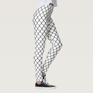 Svart på vitFishnets Leggings