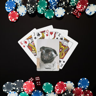 Svart pagglasögon casinokort