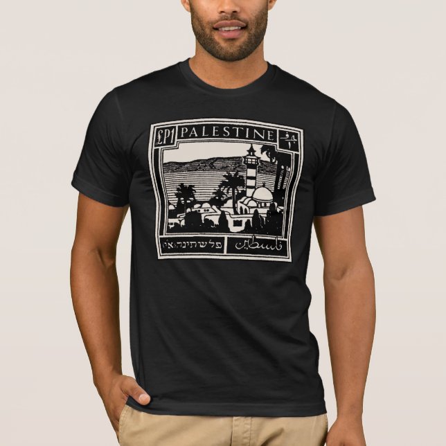 Svart Palestina T-tröja Tee (Framsida)