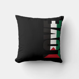 Svart palestinsk Flagga-solidaritet Kärlek Kudde