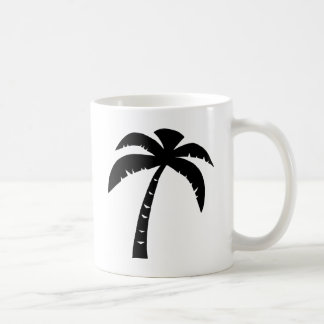 Svart palmträd kaffemugg