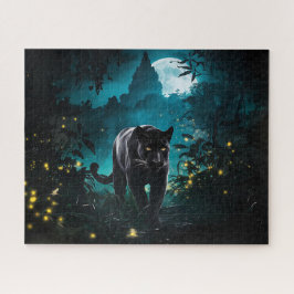 Svart pander med full rörelse pussel