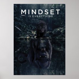 Svart panelens Mindset Motivation Poster