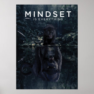 Svart panelens Mindset Motivation Poster