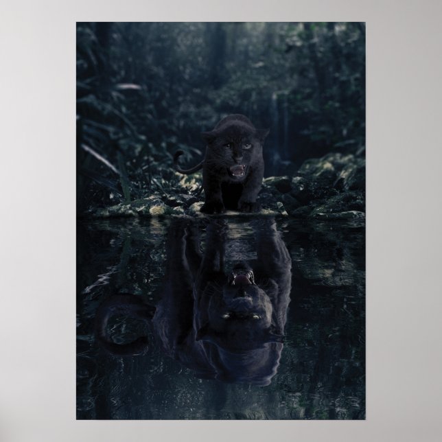 Svart panelens Mindset Motivation Poster (Framsidan)