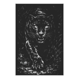 Svart panter — av BurnsInHell Perfect Poster