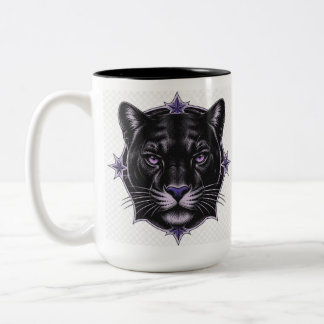 Svart Panter Fantasy Tvåtons Mugg, 45 cl Två-Tonad Mugg