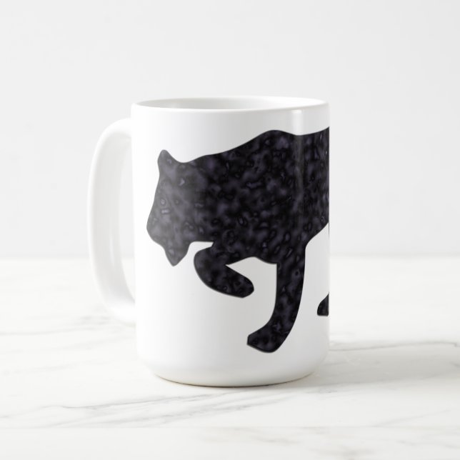 Svart panter kaffemugg (Framsida vänster)