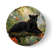 Svart panter Kenya Djungelblommor Vattenfall