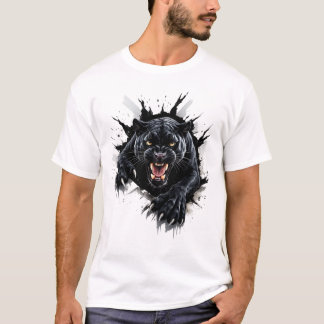 Svart Panter Kraft T-Shirt – Djärv Djurdesign