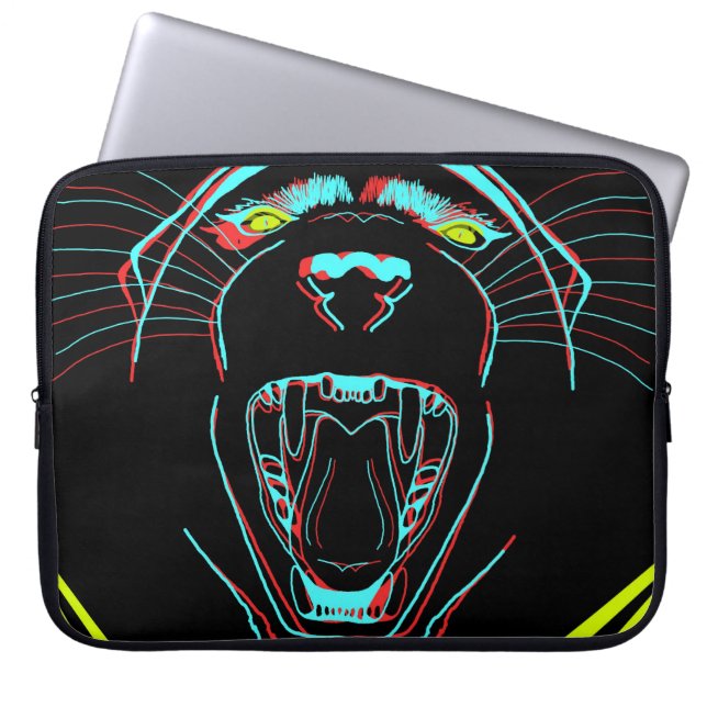 Svart panter - laptop sleeve (Framsidan)