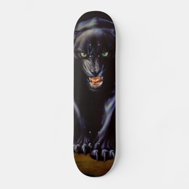 Svart panter skateboard bräda 20,5 cm (Framsida)