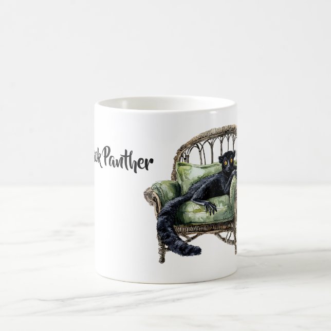 Svart Panter Stol Kaffemugg (Center)