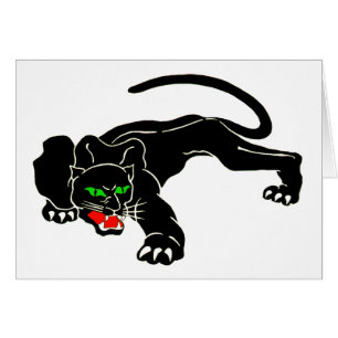 Svart panter - stor KATT Hälsningskort