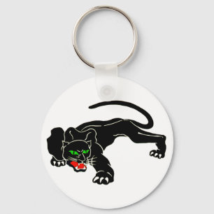 Svart panter - stor KATT Nyckelring