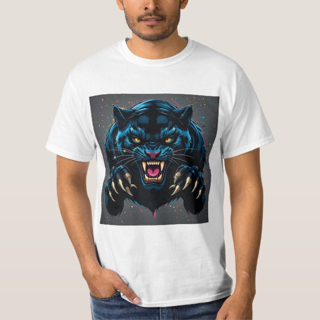 Svart panter t shirt (Framsida)