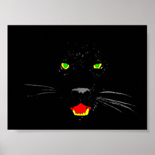 Svart panteraffisch poster