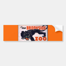 Svart panterbildekal för vintage