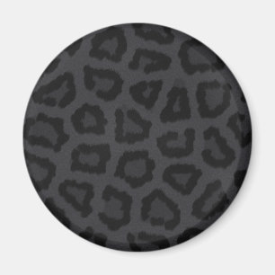 Svart panterpälstryck magnet