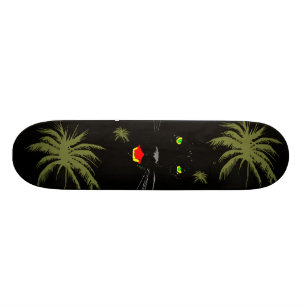 Svart panterSkateboard Old School Skateboard Bräda 18 Cm