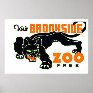 Svart panterZoo 1937 WPA Poster