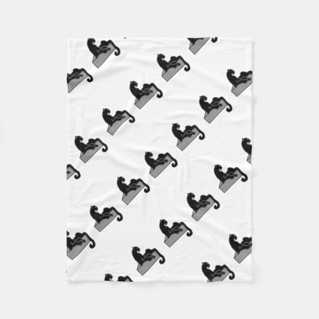 svart Panther Fleecefilt (Framsidan)