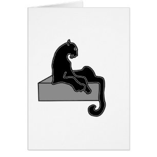 svart Panther Hälsningskort