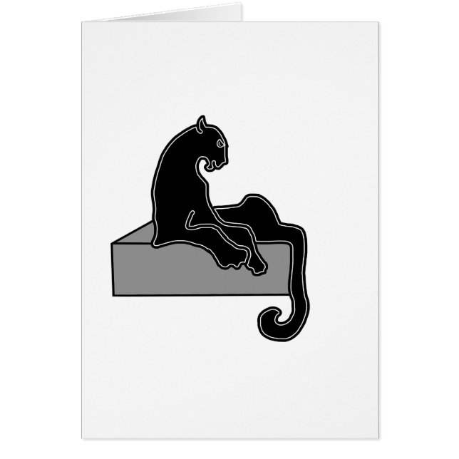 svart Panther Hälsningskort (Framsidan)