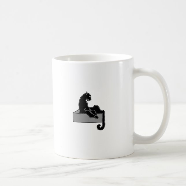 svart Panther Kaffemugg (Höger)