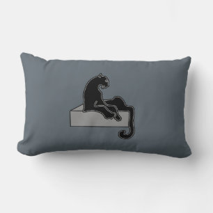 svart Panther Lumbarkudde