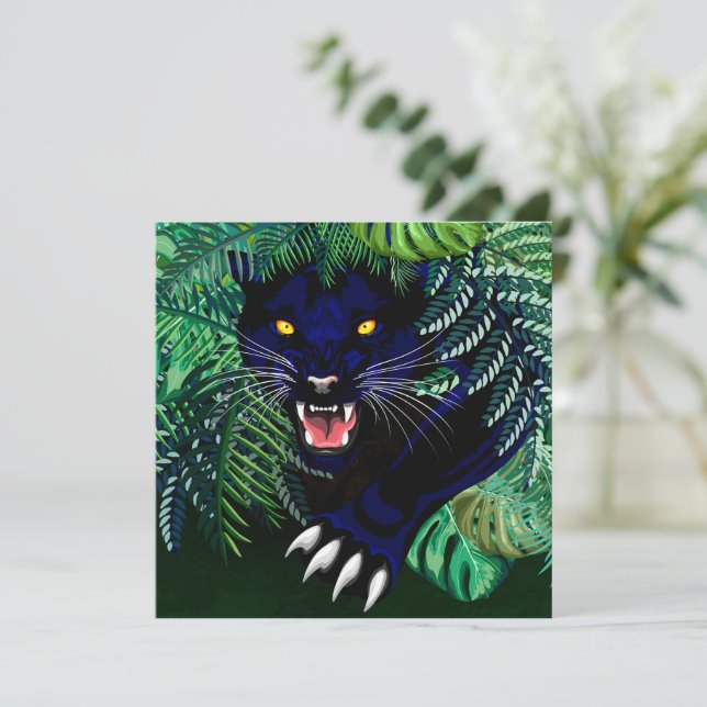 Svart Panther Spirit i Jungle (Stående Fram)