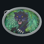 Svart Panther Spirit i Jungle<br><div class="desc">En vacker svart pander från Dense Vegetation av en Rainforeste,  med hans klo,  som en Jungle Mörk Spirit. Vektorillustration Copyright BluedarkArt.</div>