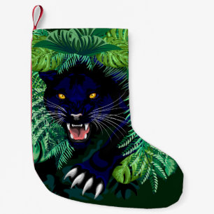 Svart Panther Spirit i Jungle Liten Julstrumpa