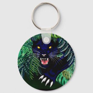 Svart Panther Spirit i Jungle Nyckelring