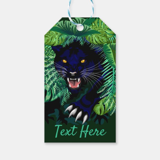 Svart Panther Spirit i Jungle Presentetikett (Framsidan)