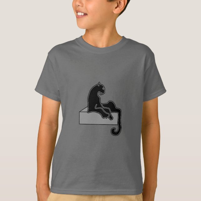 svart Panther T-shirt (Framsida)