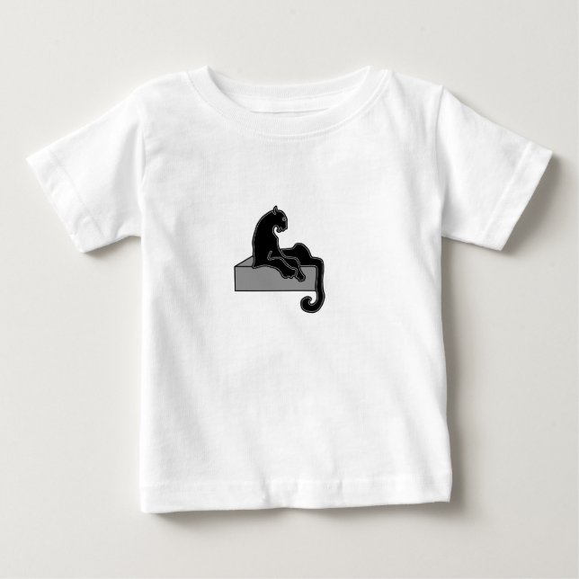 svart Panther Tee (Framsida)