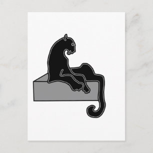 svart Panther Vykort