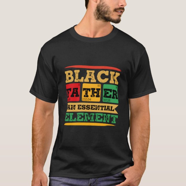Svart Pappa Den Viktiga Faderns Dag Svart T Shirt (Framsida)