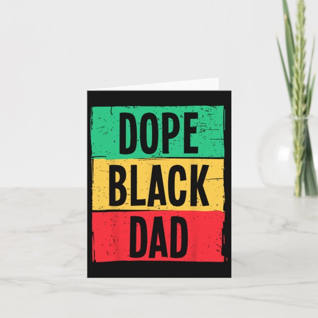 Svart pappa fars dag Juneteenth historia mån Kort (Framsida)