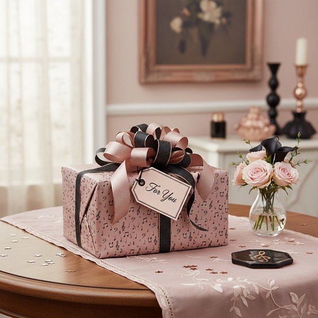 Svart Papper för musikomslagning Presentpapper (Skapare uppladdad)