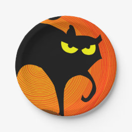 Svart Papper platta för katt