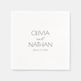 Svart Pappersservett för Bröllop Chic