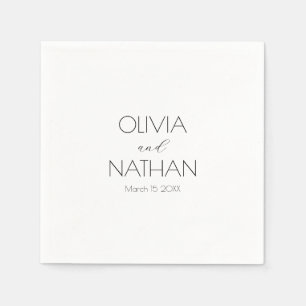 Svart Pappersservett för Bröllop Chic