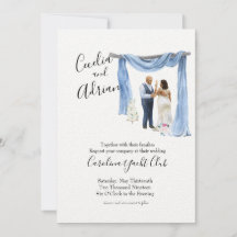 Svart par botaniska bröllop i Vår