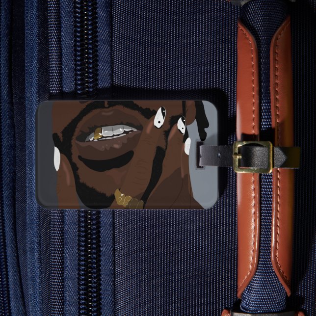 Svart par konstverk konst (Svart kärlek) Bagagebricka (Framsida Insitu 4)