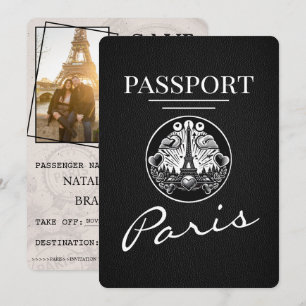 Svart Paris-pass - spara datum Datumet