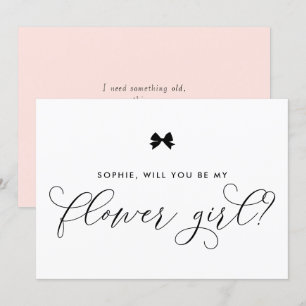 Svart Parisisk Slinga Vill Du Vara Min Blomsterfli Inbjudningar